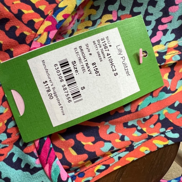 Lily Pulitzer Women Multi Color Betty Electric Racer Back 100% Silk Dress - Picture 3 of 7